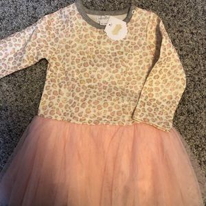 Pink leopard print tutu dress